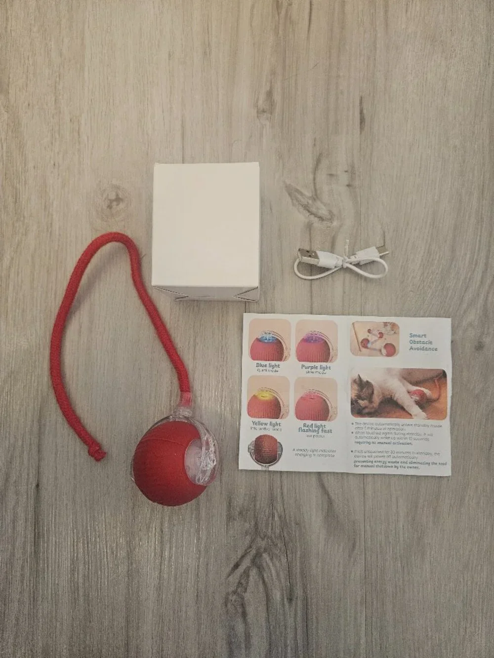 Pawsible Smart Pet Chase Ball with Speedy Tail Rope Cat Toy